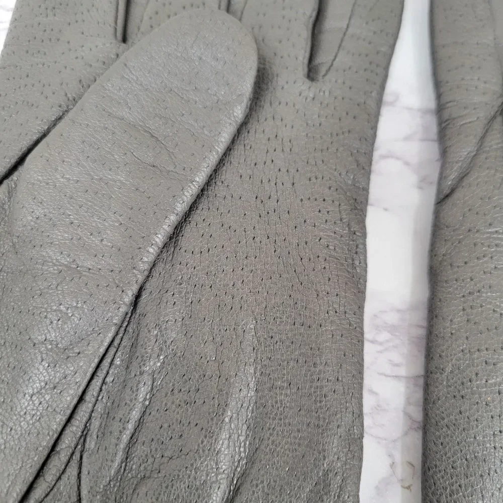Fownes Vintage Classic Grey Leather Driving Gloves